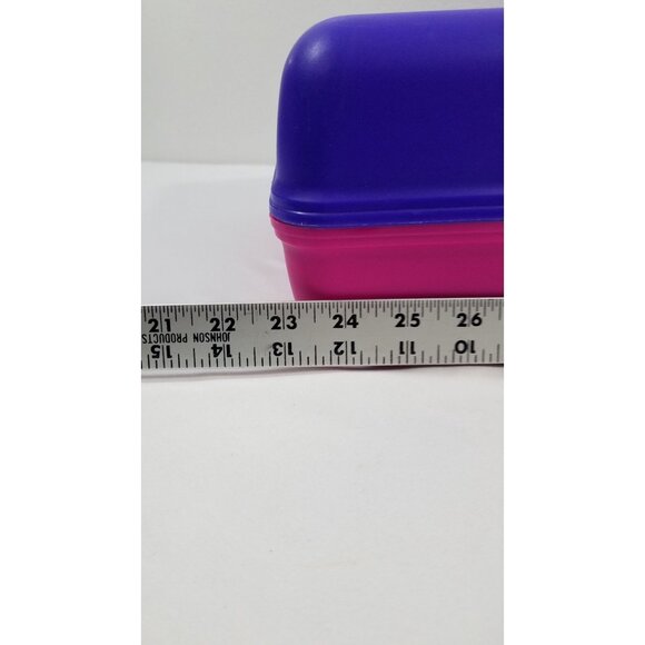 Caboodles Pink Purple Plastic Jewelry Makeup Storage Case w/ Tray 2762 Vtg 90s - Picture 8 of 10
